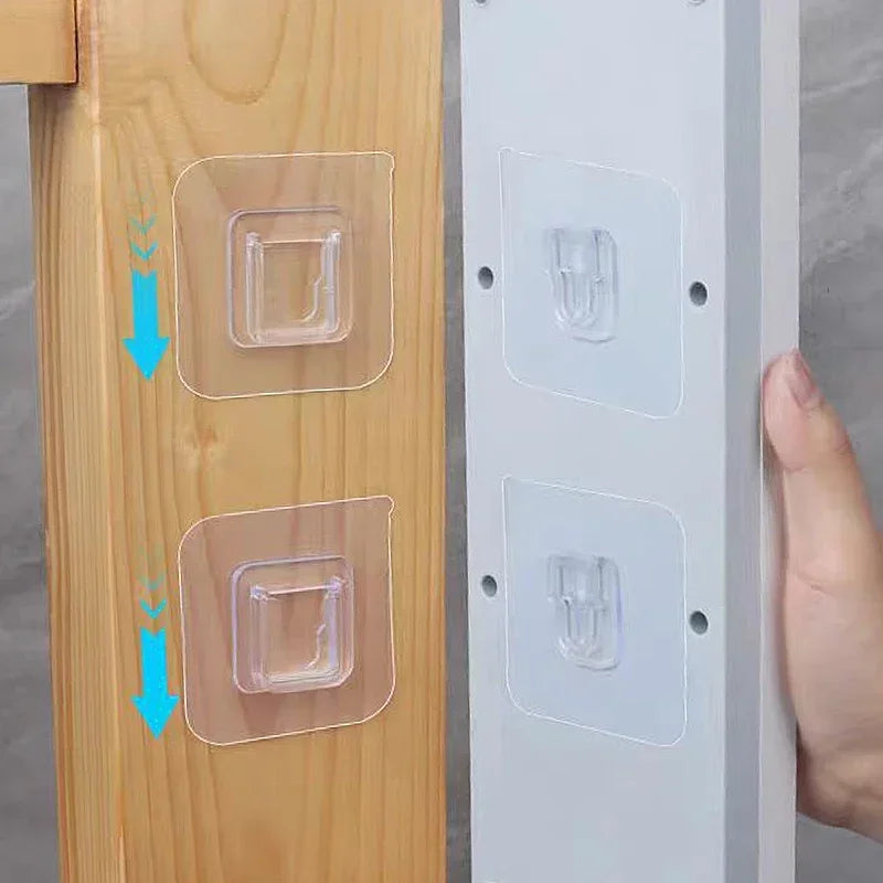 Ganci a Doppia Faccia Trasparenti con Adesivo Potente – 2 Pezzi, 6 cm