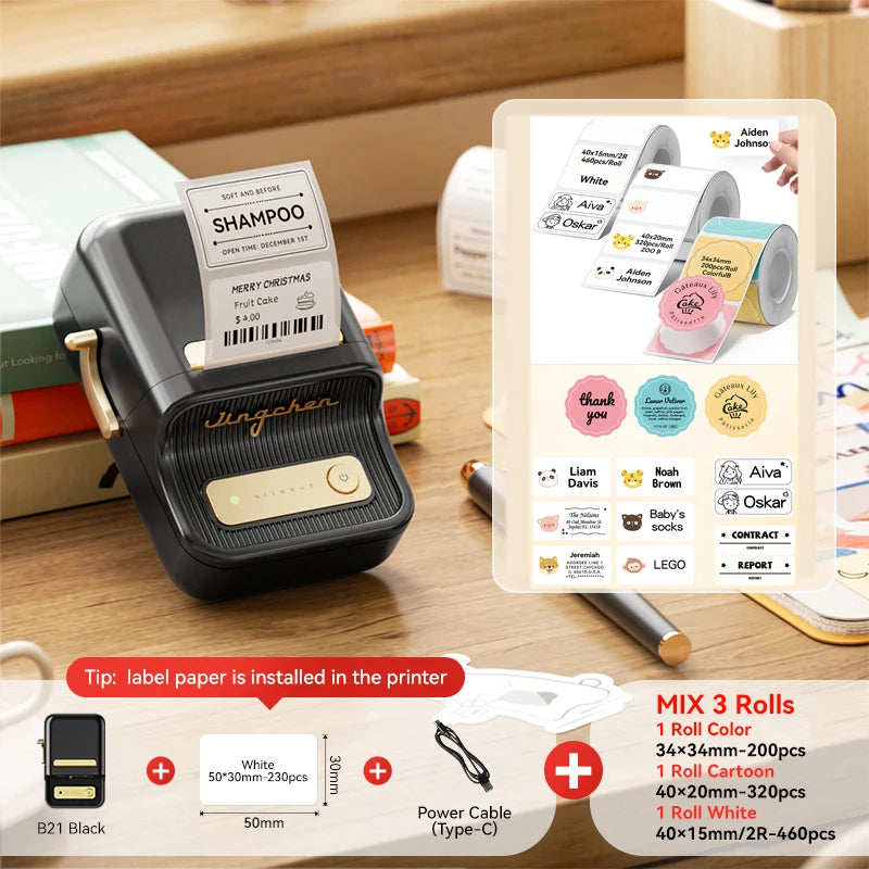 Stampante termica B21: etichette wireless per abbigliamento, gioielli e…
