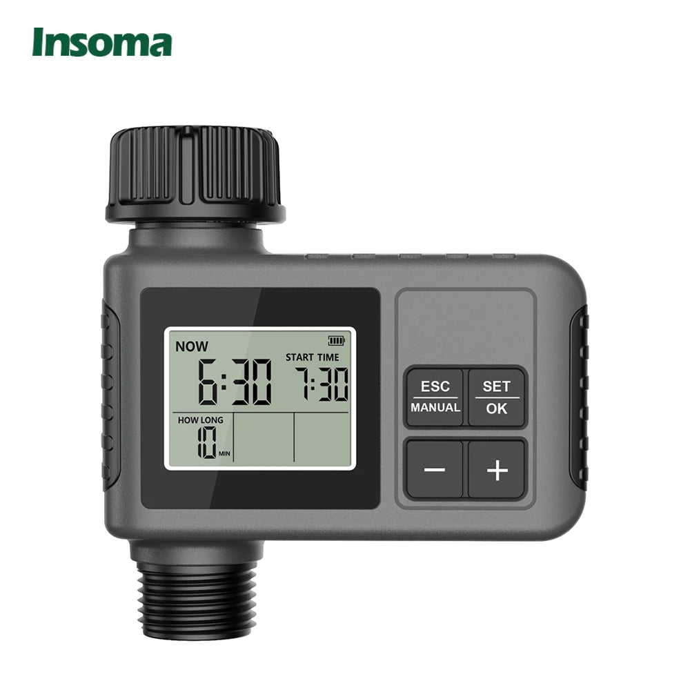 Timer automatico per irrigazione con LCD, impermeabile IPX7, programmazione