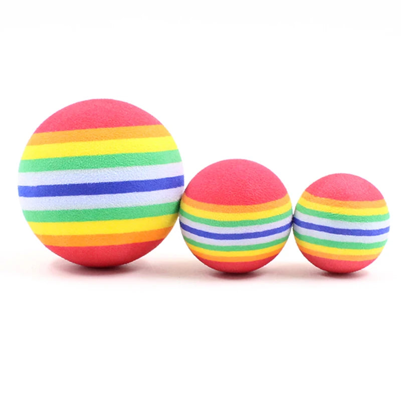 Palline EVA arcobaleno per cani e gatti – Set da 5, 10 o 30 pezzi
