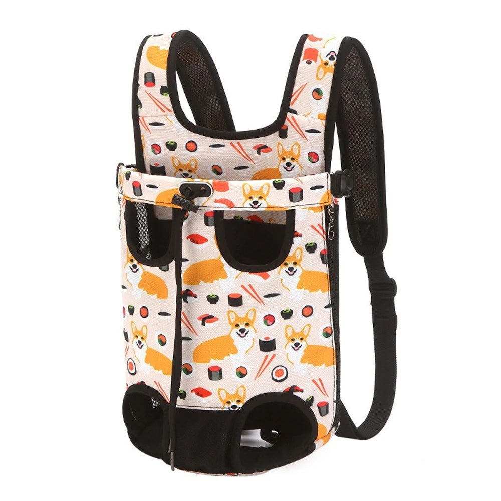 Zaino Esterno per Cani Camuffamento Traspirante, Carrier Viaggio Piccola Taglia