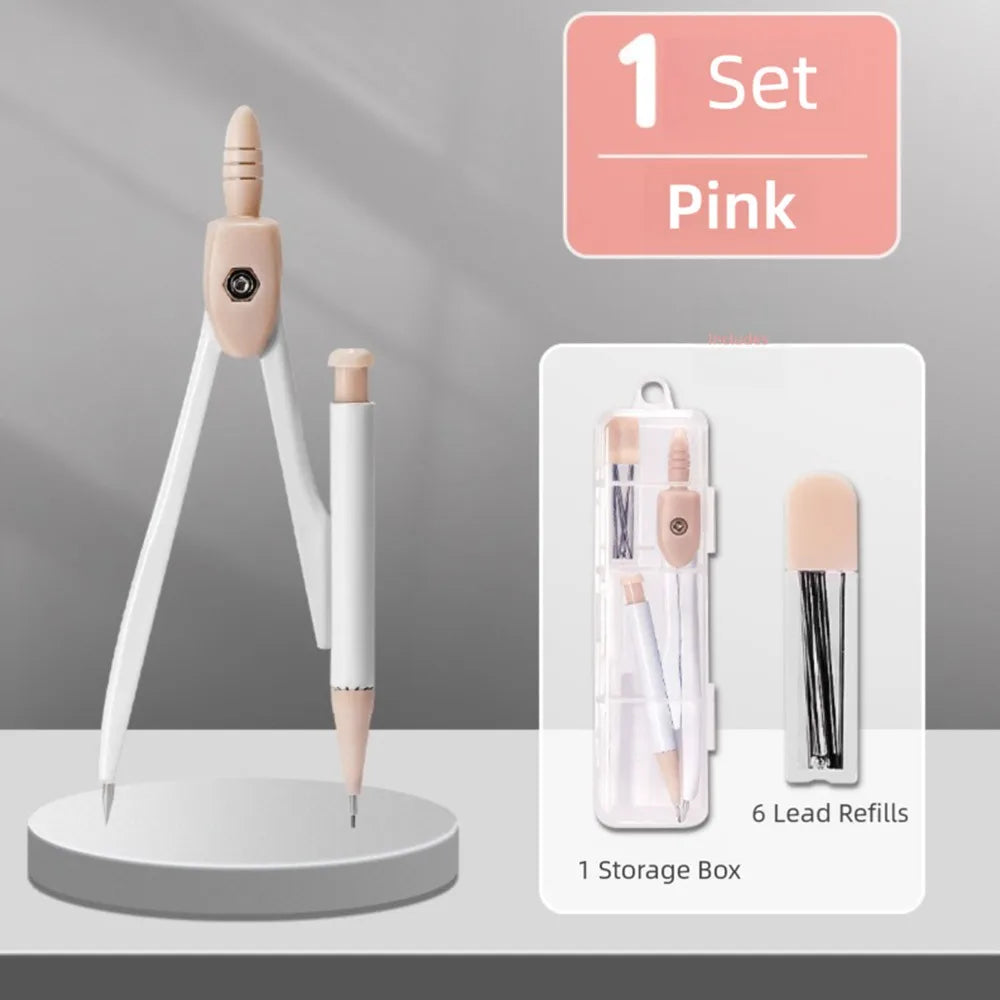 Set da 8 strumenti di misurazione trasparenti – righello, squadra, compasso