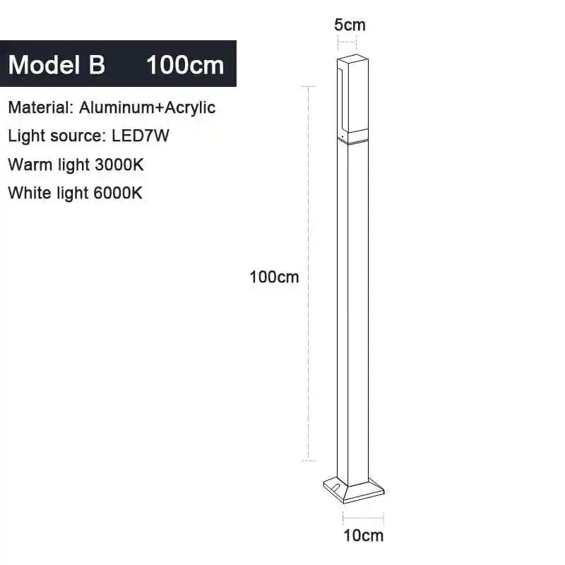 Lampada LED da Giardino Impermeabile 30-80 cm – Design Contemporaneo