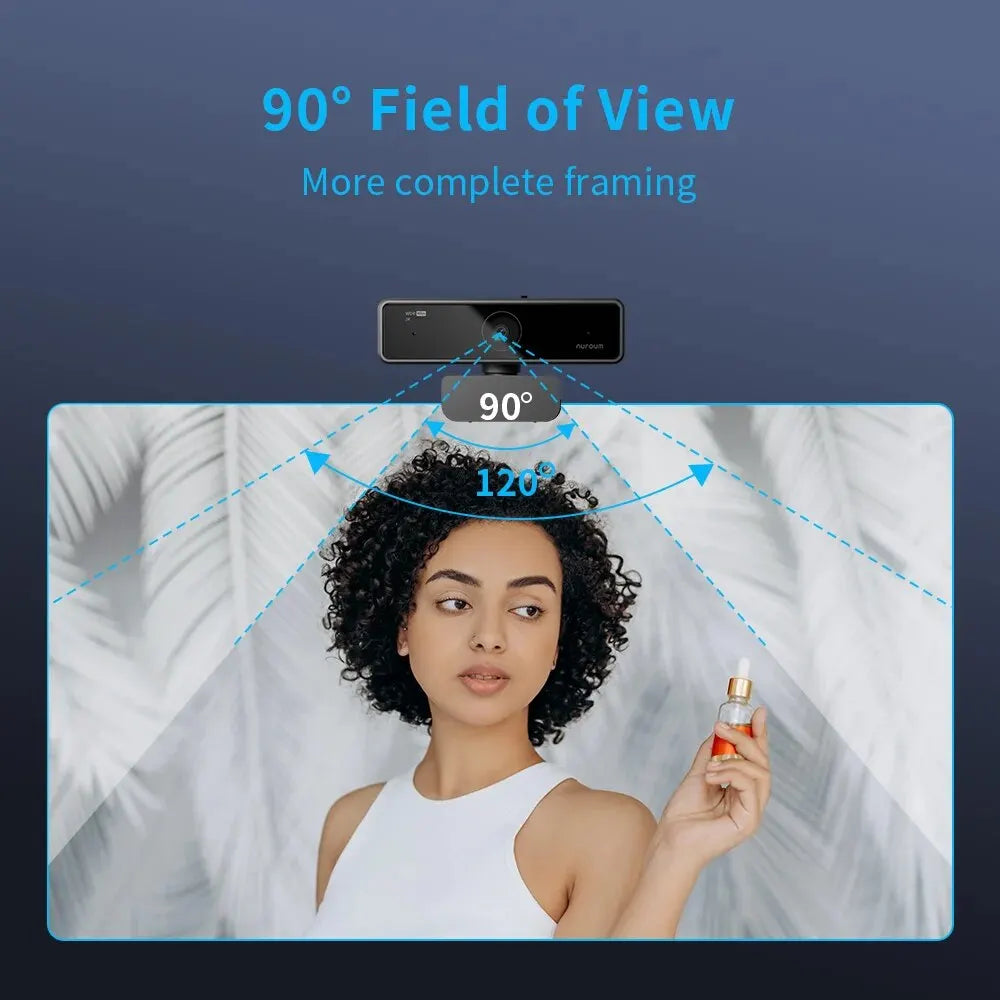 Webcam HD 1080P 60FPS 2K con Doppio Microfono Anti-Rumore