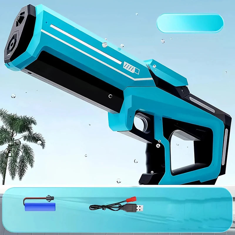 Pistola d'Acqua Elettrica per Adulti, Spruzzo Potente, Portata 8 m