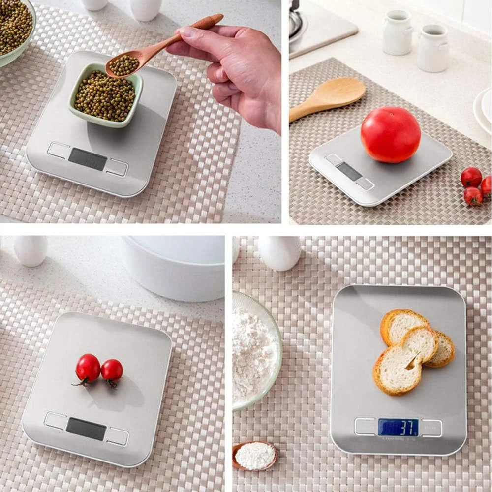 Bilancia da cucina digitale 10/5 kg con display LED e precisione 1 g