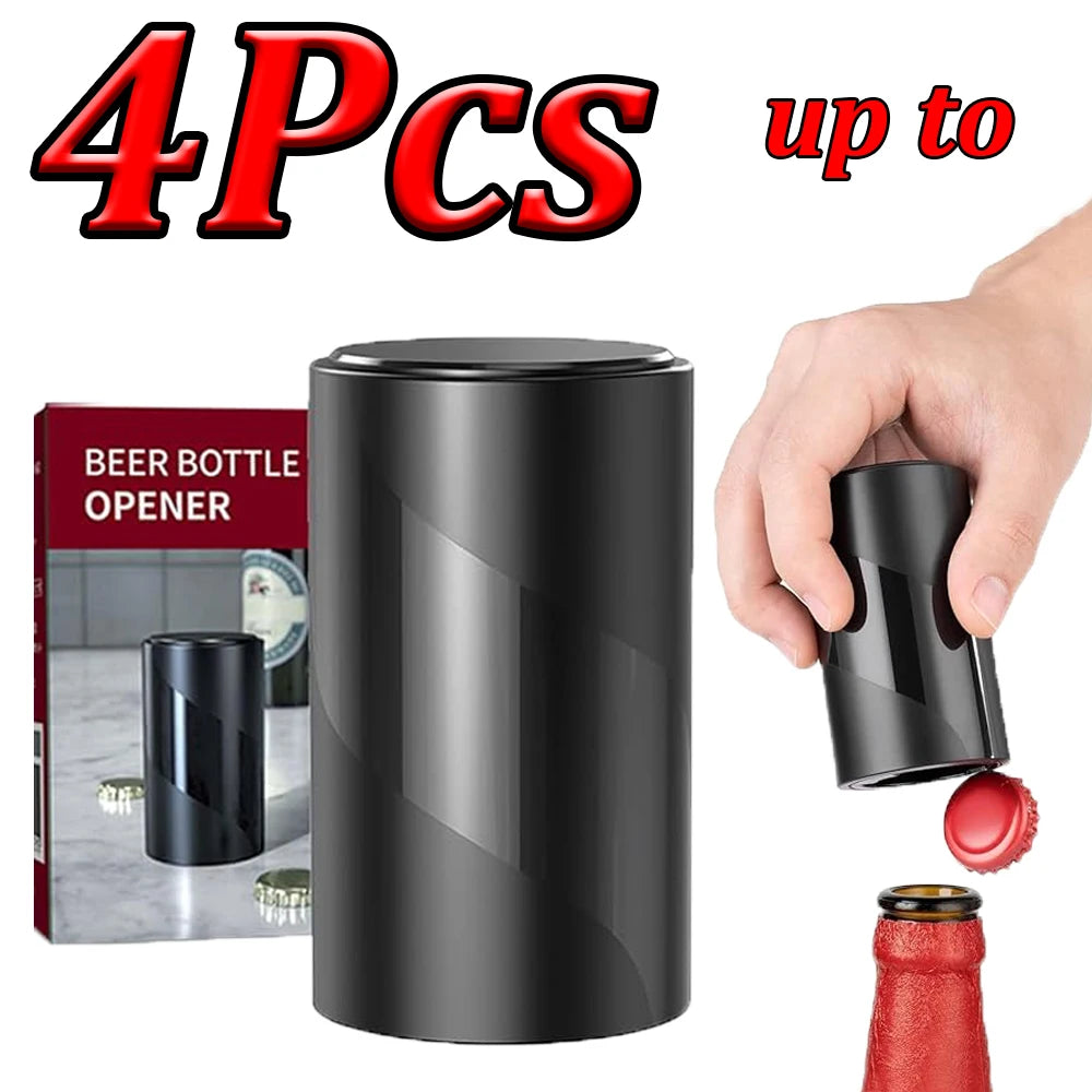 Apribottiglie automatico magnetico in acciaio inox - 1-4 pezzi