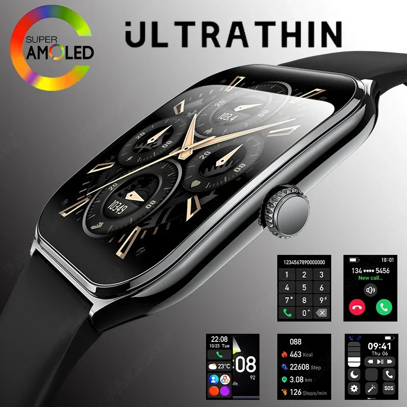 Smart Watch Uomo Donna 1.96" AMOLED HD | BT Call | Fitness Tracker
