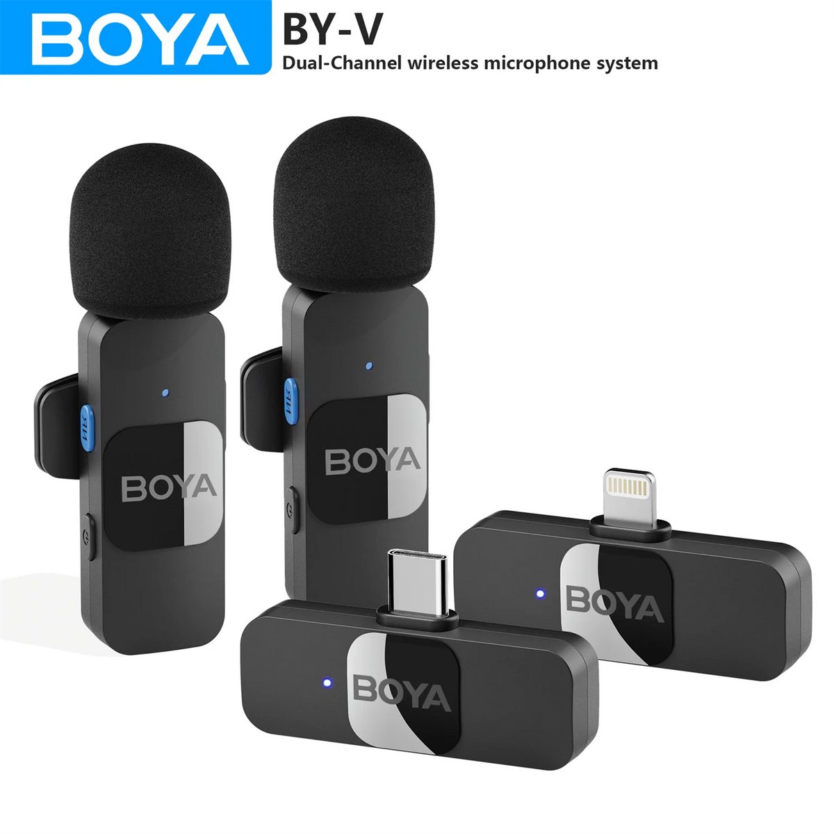 Microfono Lavalier Wireless 2.4GHz per iPhone e Android – Vlog e Streaming