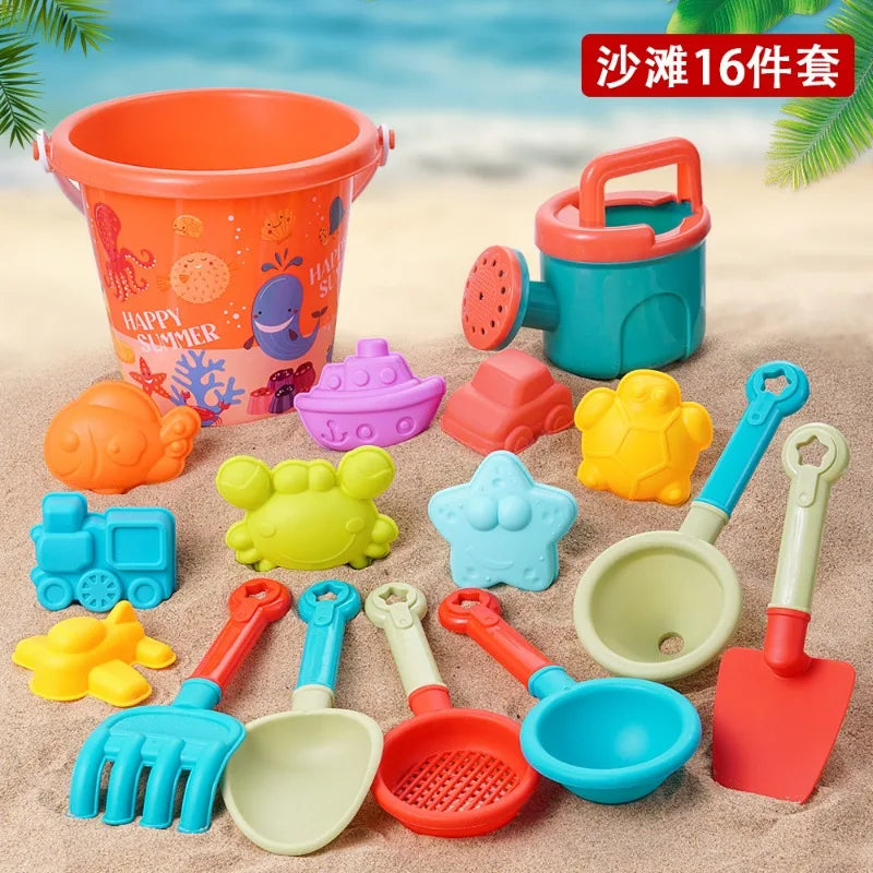 Set da 14/16 Giocattoli da Spiaggia per Bambini – Secchiello, Paletta e…