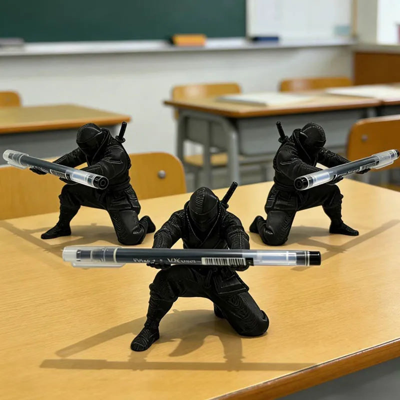 Porta penne ninja 3D stampata - Set da 1 o 3 pezzi, decorazione da scrivania