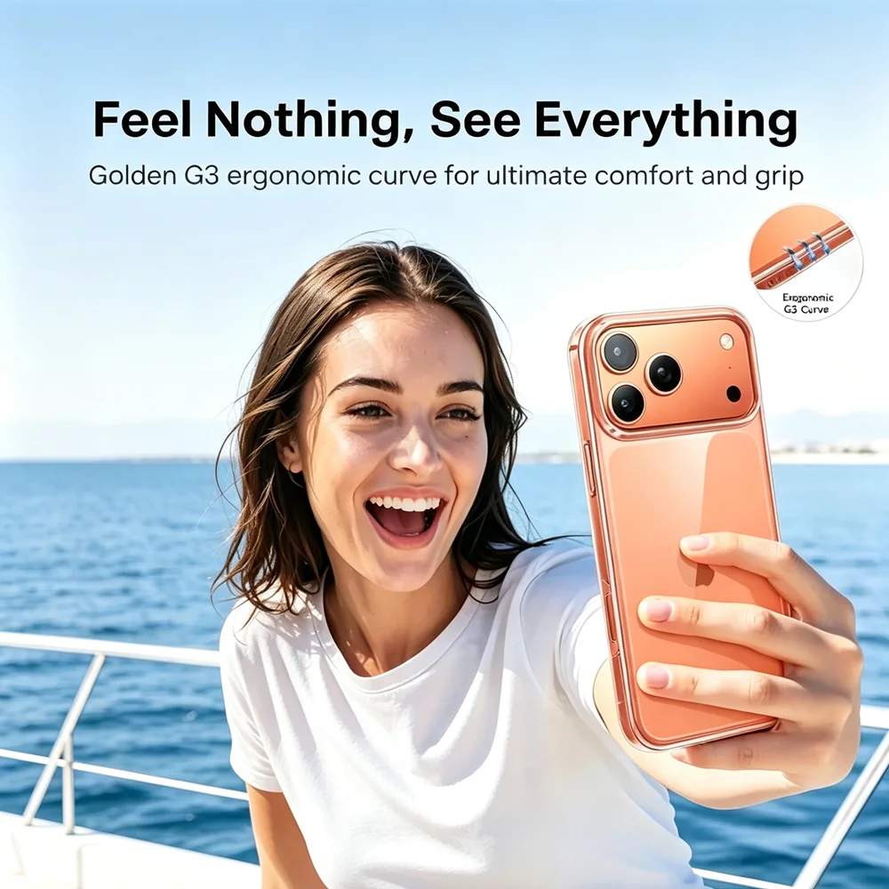 Ultra Slim Transparent Case for iPhone 18 17 16 15 14 13 12 11 Pro Max Case Crystal Clear  Anti-Yellowing Military-Grade Cover