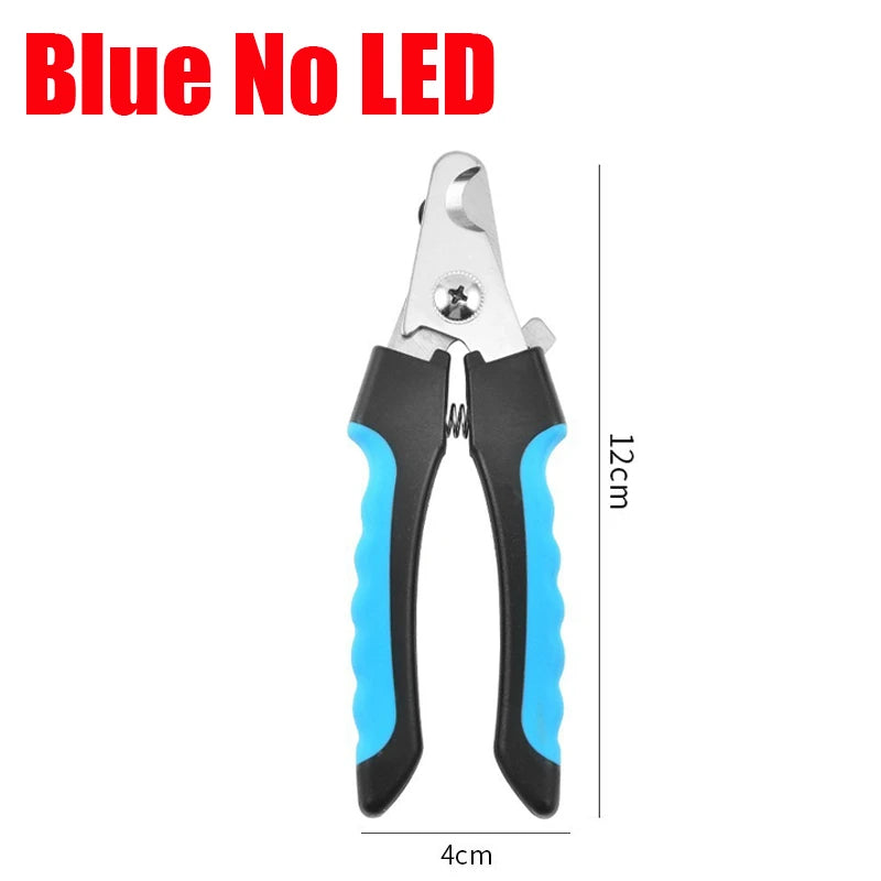 Tagliunghie professionale per animali con luce LED – forbici in acciaio inox