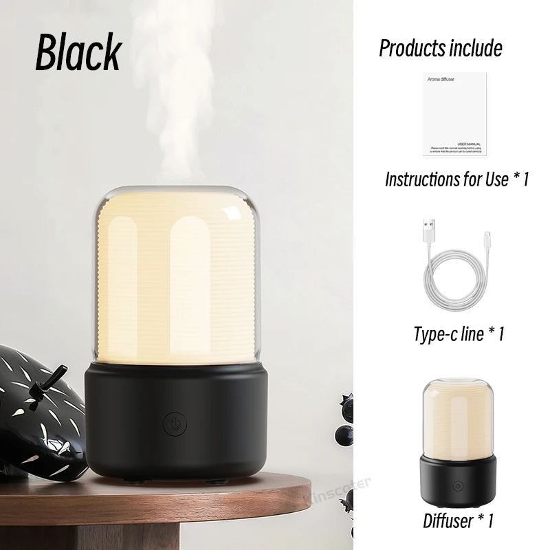 Diffusore d'Aria Portatile Mini USB con Luce Notturna e Nebulizzazione a Freddo…