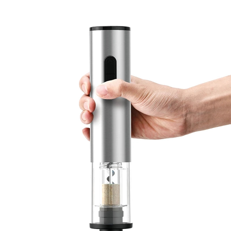 Apri Bottiglie Elettrico in Acciaio Inox con Luce LED e Tagliacapsula