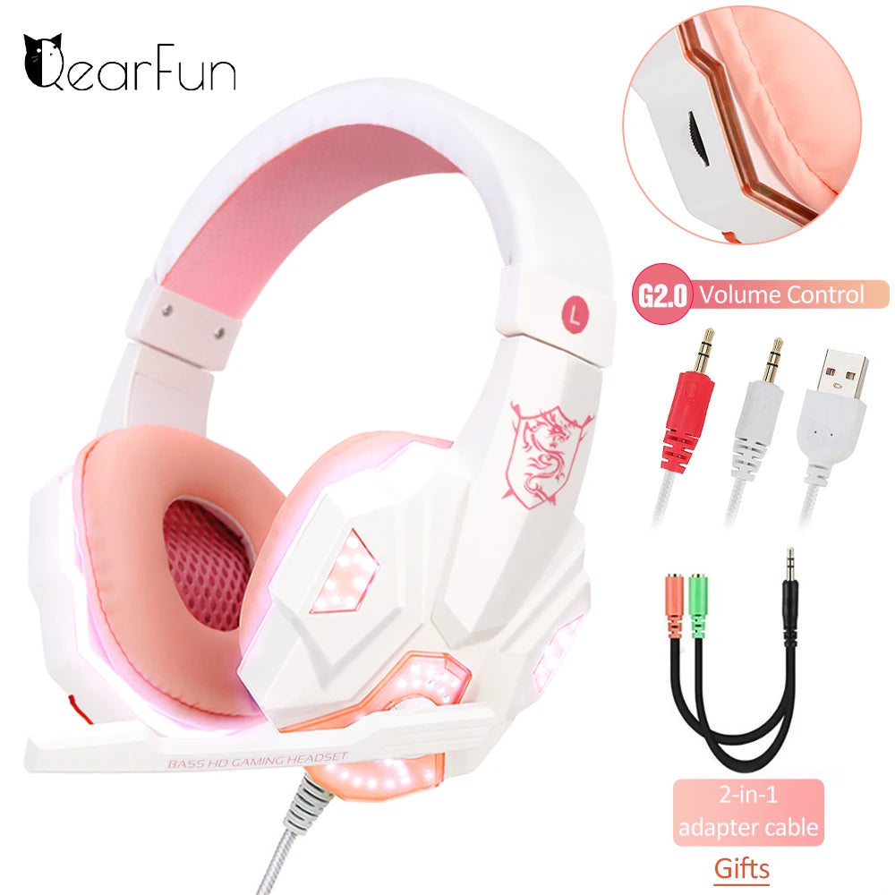 Cuffie da gioco cablate con LED, microfono retrattile e ANC