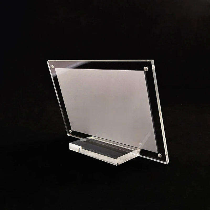 High Quality Photo Frame With Base Desk Card Sign Clear Label Plates Poster Price Tags Replacement Spare Parts