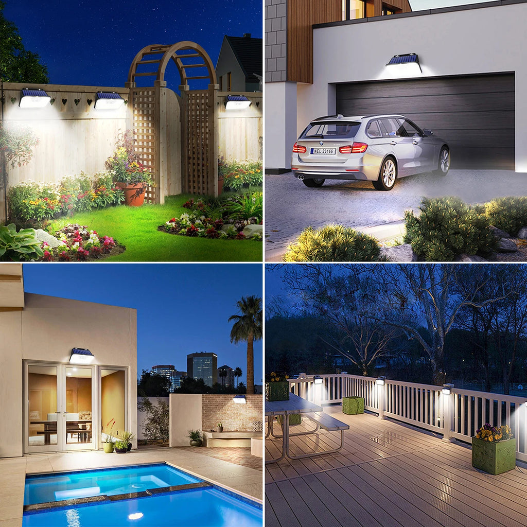 Lampada da Giardino Solare IP65 148 LED con Sensore di Movimento – 3 Modalità