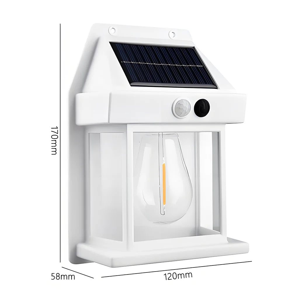 Lampada da parete solare LED impermeabile per giardino e recinzione