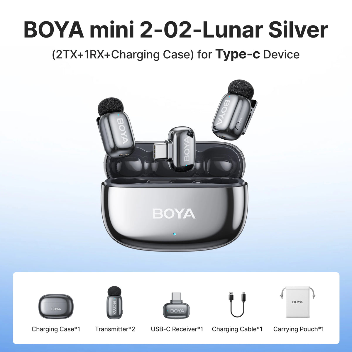 Microfono Lavalier Wireless Mini – Riduzione Rumore AI, iPhone e Android