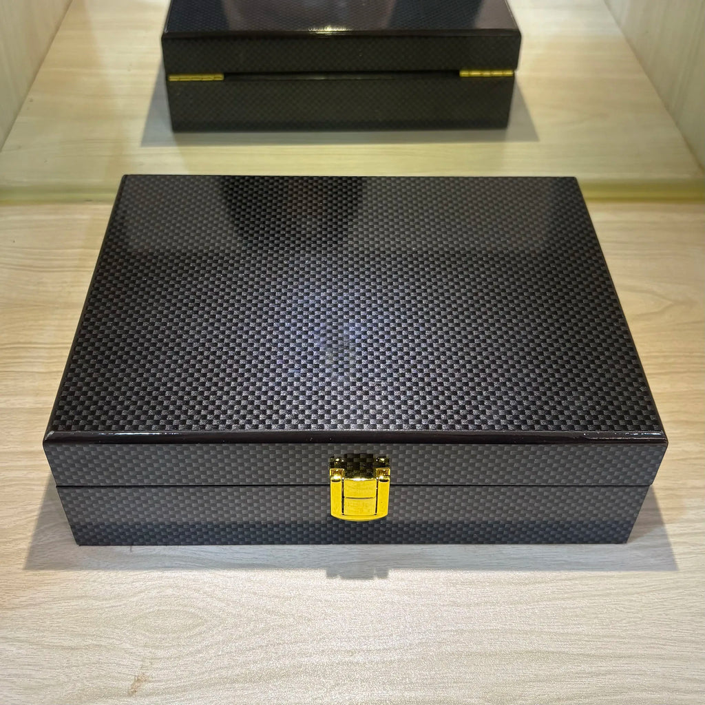 Classical Wooden Box with Lock, High-End Jewelry Storage Luxury Box