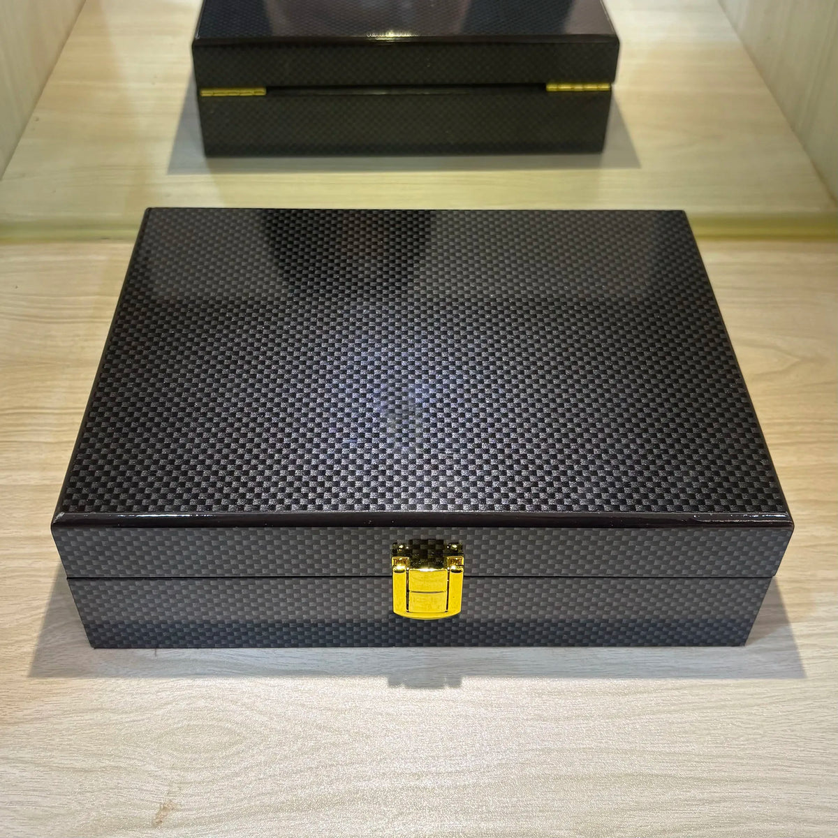 Classical Wooden Box with Lock, High-End Jewelry Storage Luxury Box