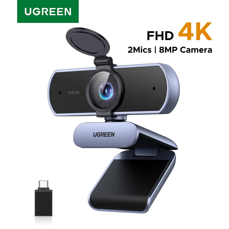 Webcam 4K 8MP con messa a fuoco PDAF e microfoni AI per videoconferenze