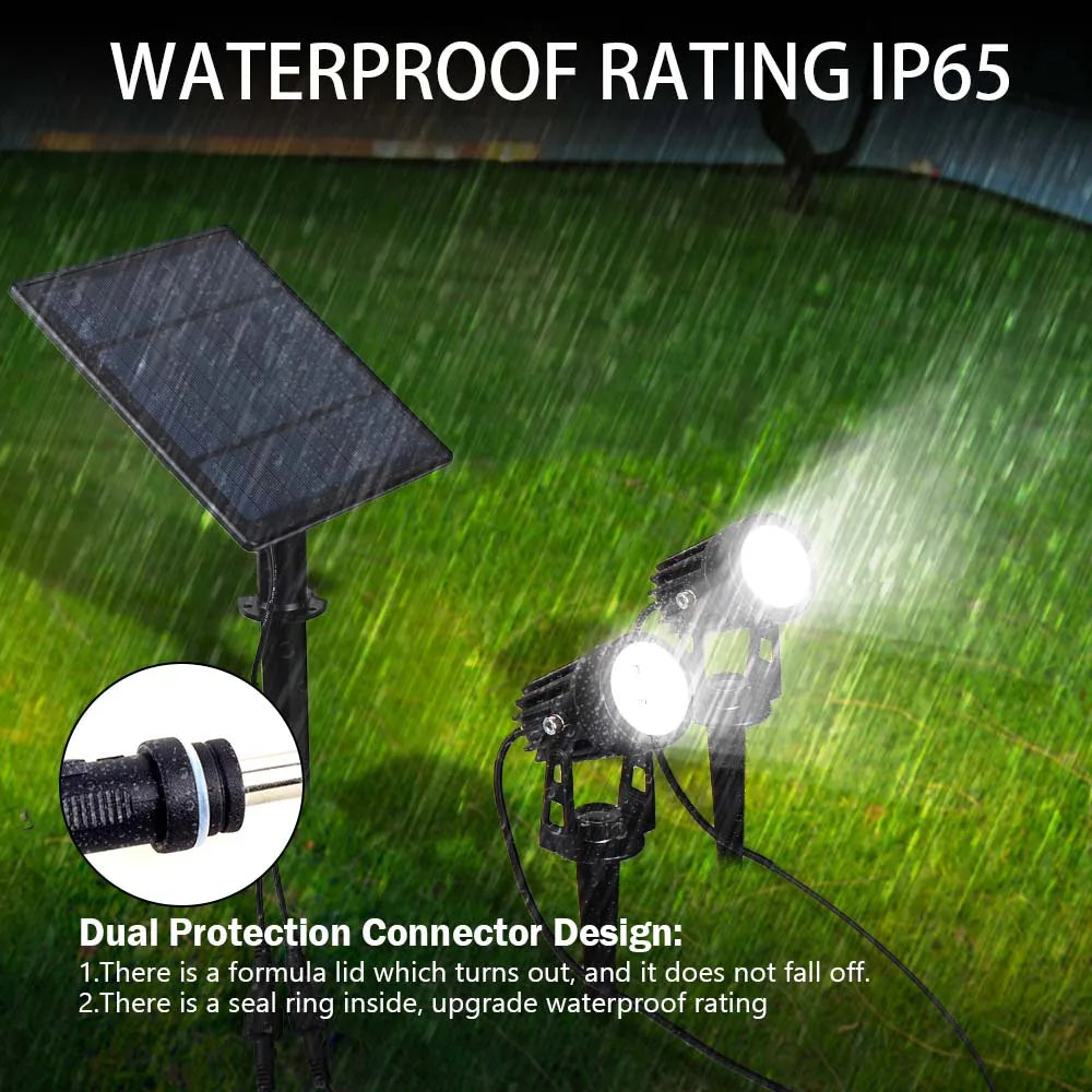 Lampada da giardino a energia solare LED IP65 con luci RGB e bianco…