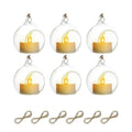 Portacandele in vetro a globo per tealight – Set 6 o 12 pezzi, vasi succulente…