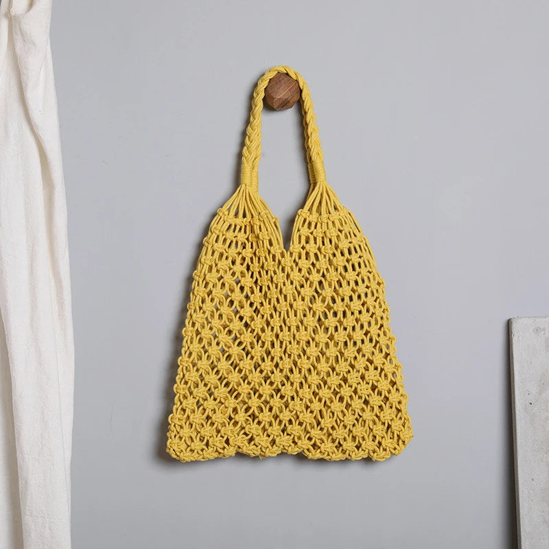 Borsa a Tracolla Boho in Paglia Intrecciata – Grande Tote Estiva