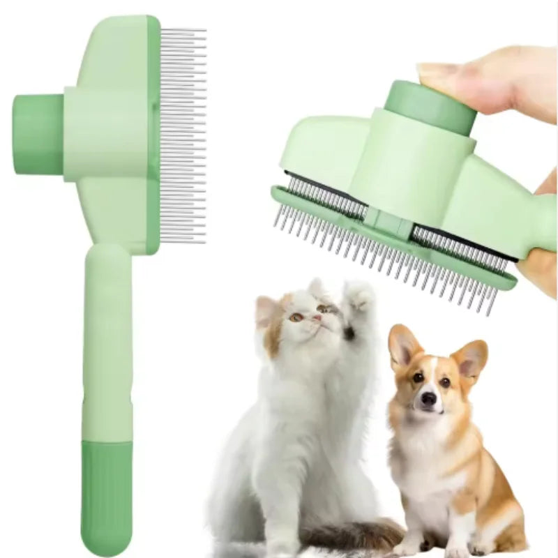 Spazzola auto-pulente per cani e gatti – rimuove peli e massaggia