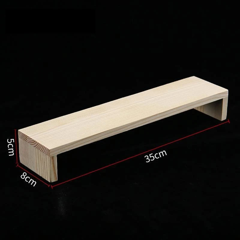 U-Shaped Stepped Wooden Display Stand Portable Shelves Organizers Perfume Doll Cupcakes Jewelry Storage Organization