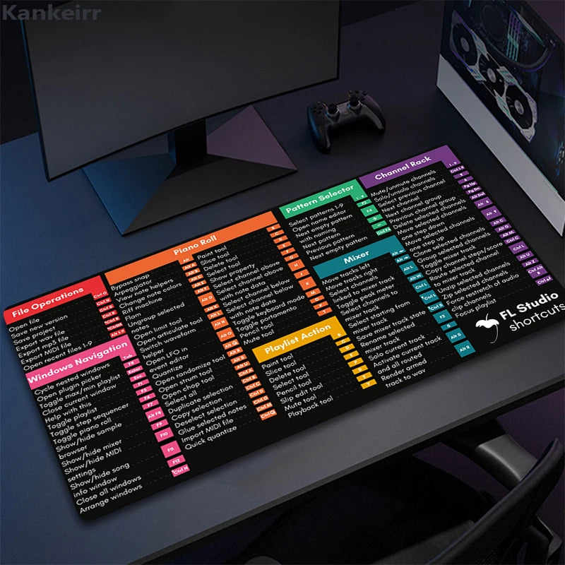 Mouse Pad XXL Antiscivolo con Supporto Polso – Stampa a Colori Vivaci