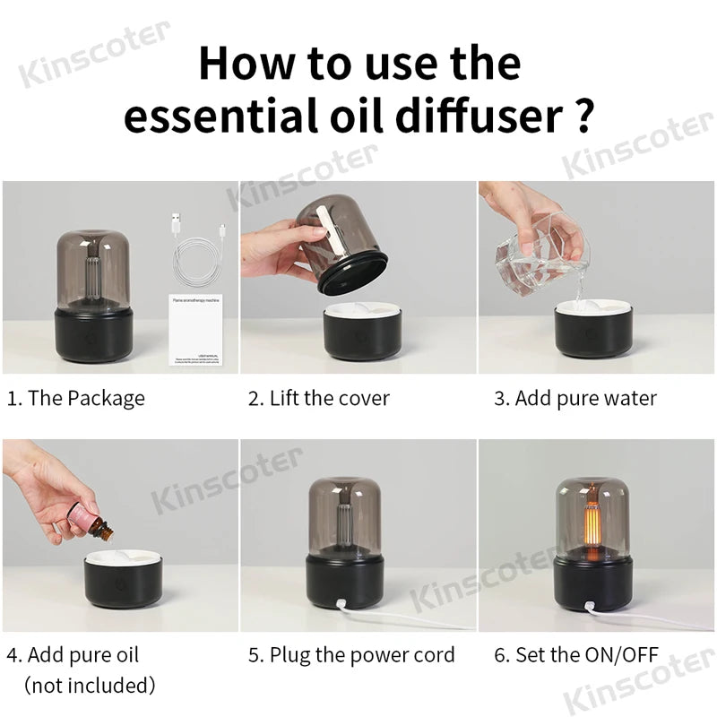Vintage Night Light Aroma Diffuser Aromatherapy Mini Desktop Air Humidifier USB Creative Ambient Light As Gift/Essential Oil Set