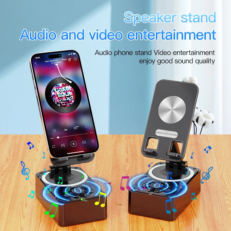 Altoparlante Bluetooth 3-in-1 con supporto, power bank 1200 mAh e design…