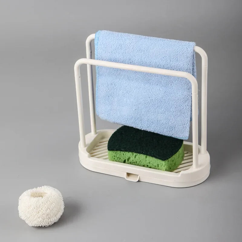 Portaspugna e Panni da Cucina Staccabile, Supporto a Sgocciolamento, 9,5 cm