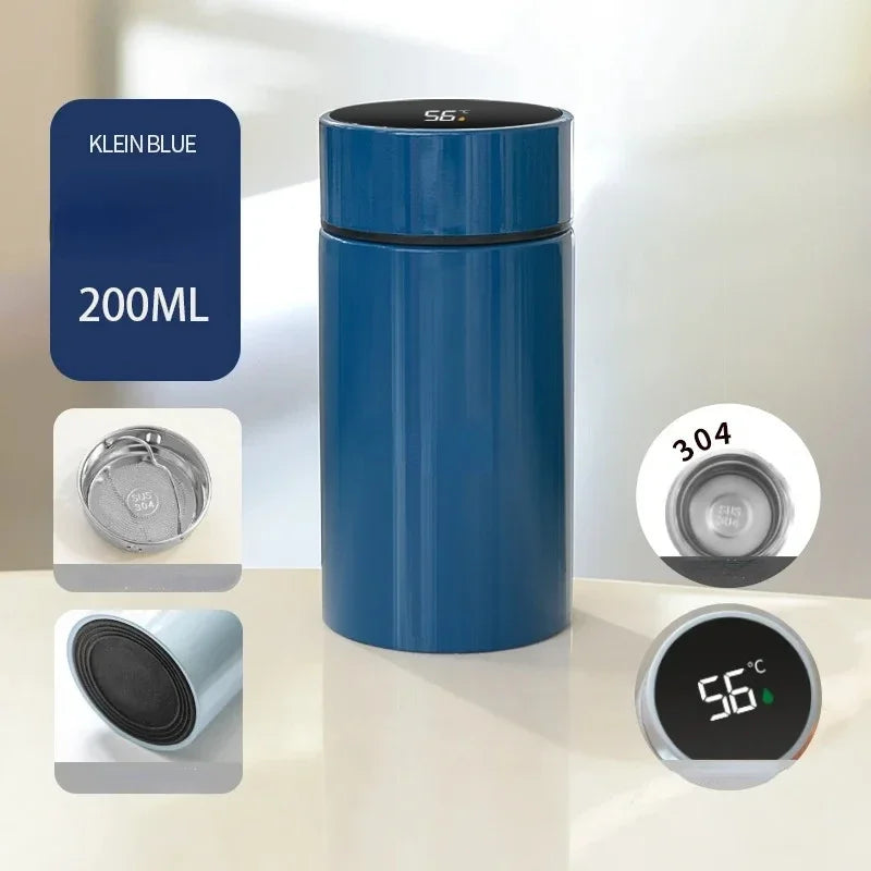 Bottiglia termica in acciaio inox 200 ml – Vacuo doppio strato, anti‑perdita