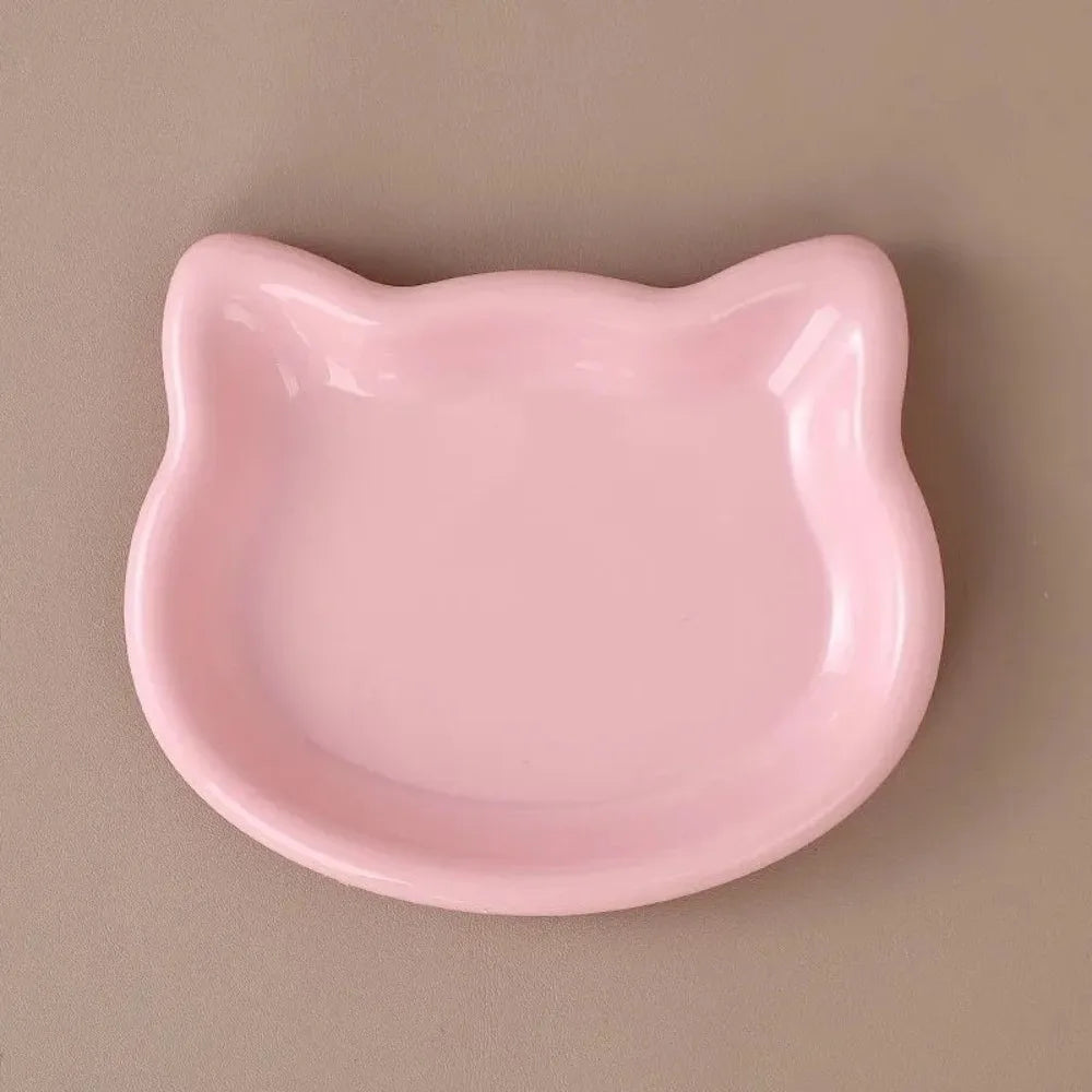 Ciotola per gatto a forma di gatto antiscivolo in plastica – 4 colori