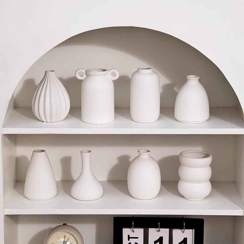 Ceramic Fired Vases,Hydroponic Dried Flower Utensils,Ornaments,Home Living Room Tables,Decorative Vases,Shaped Ceramic Vases