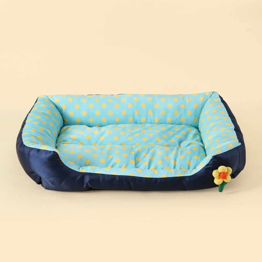 Canapé carré moelleux pour grands chiens – Coussin chaud et lavable