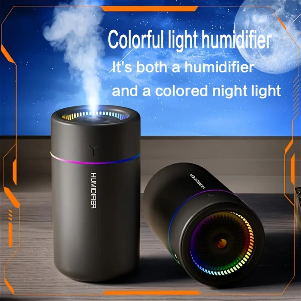 Umidificatore da Auto LED Colorato, Aromaterapia Silenziosa, Ultrasonico <1L