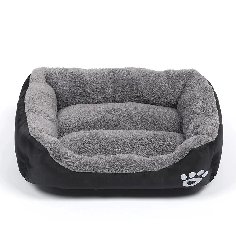 Canapé carré moelleux pour grands chiens – Coussin chaud et lavable