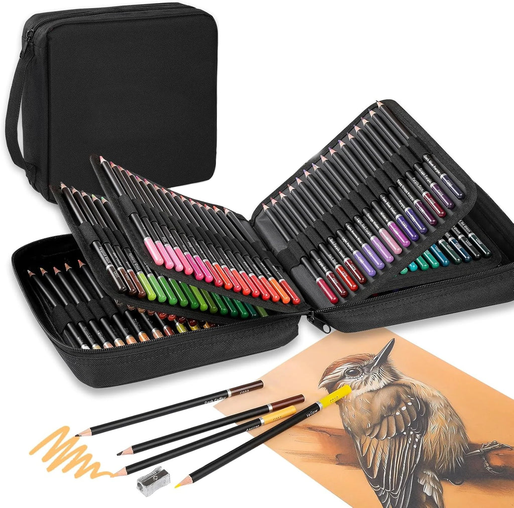 Set di matite colorate 72/120/180 con libro da colorare e custodia