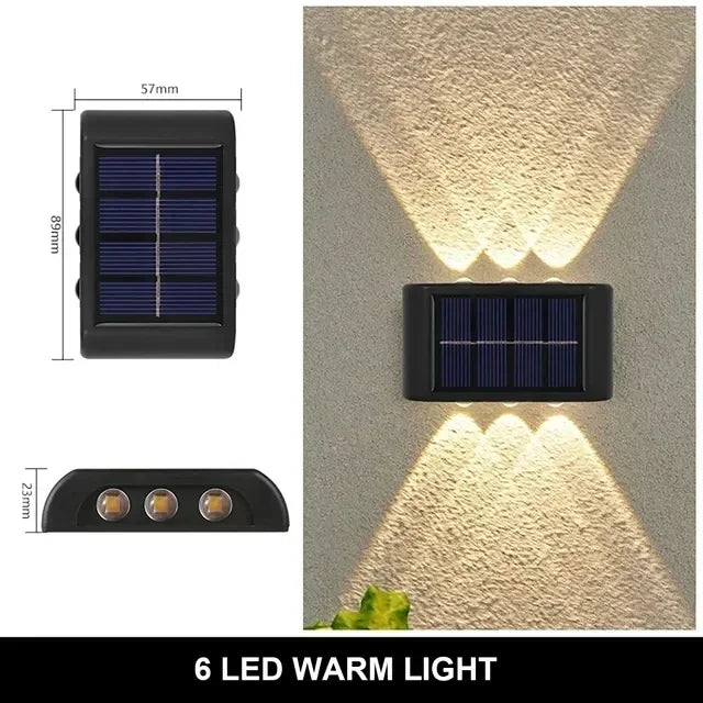 Lampada da Parete Solare 12 LED Impermeabile per Giardino e Patio