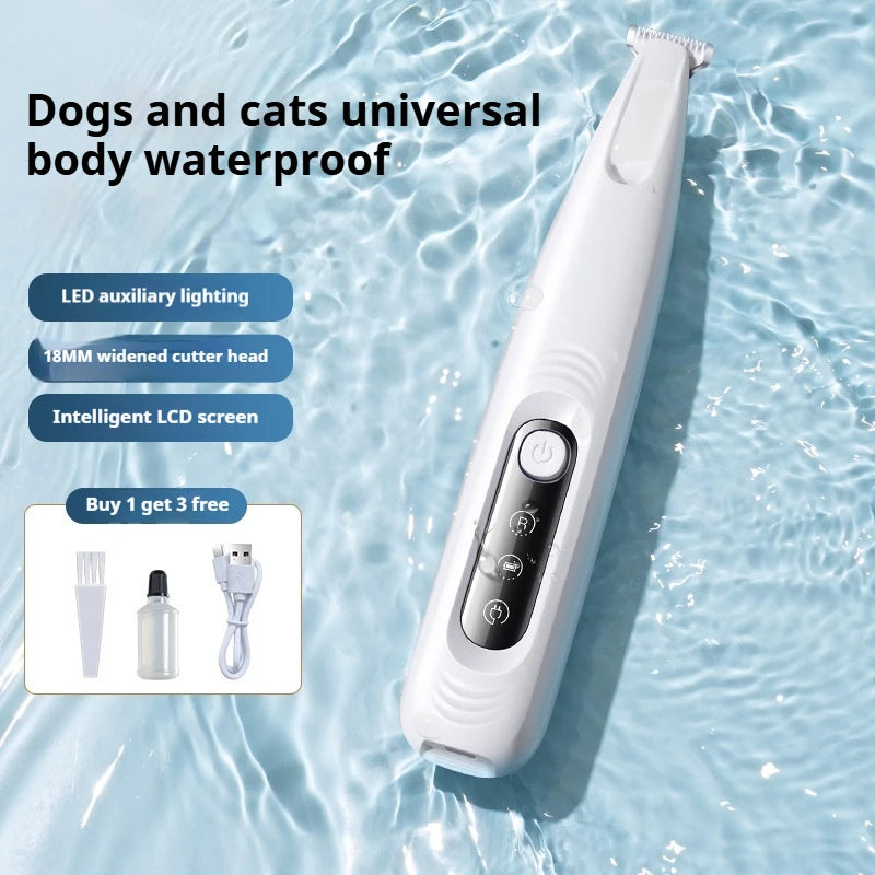 Trimmer per zampe canine con luce LED e lama in acciaio inox 18 mm,…