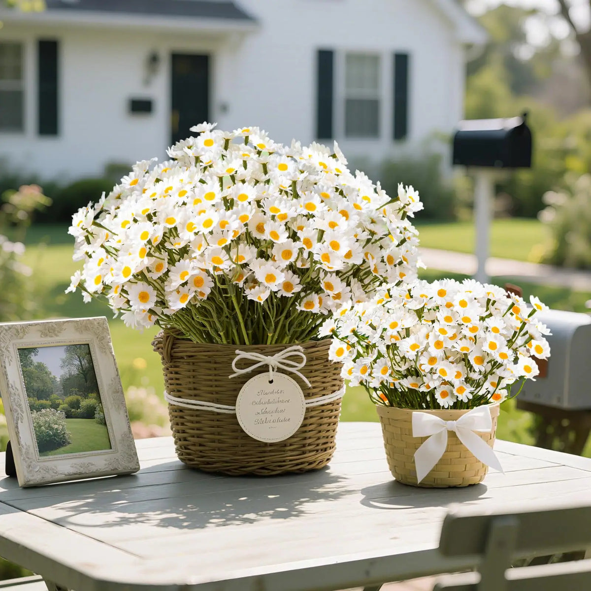 12-48PCS Artificial Daisy Flowers Small Daisy Fake Flower Bouquet for Valentines Wedding Party Table Decoration DIY Home Decor