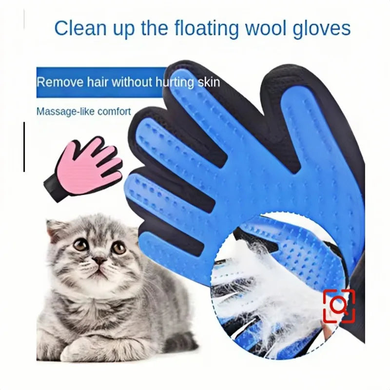 Guanto Spazzola in Silicone per cani e gatti – Massaggio e rimozione peli