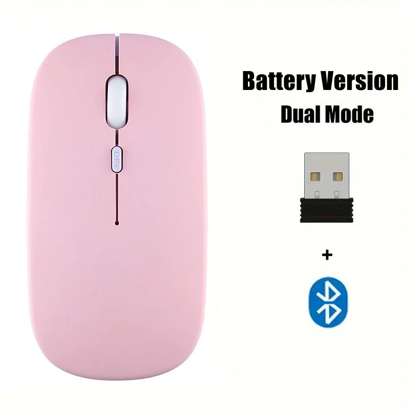 Mouse wireless 2.4 GHz e Bluetooth dual mode, mini ed ergonomico, 1600 DPI
