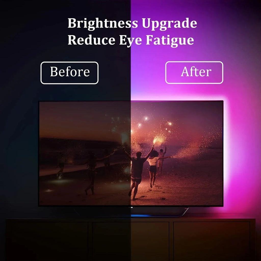 Striscia LED RGB USB 5V per retroilluminazione TV – Controllo 3 tasti