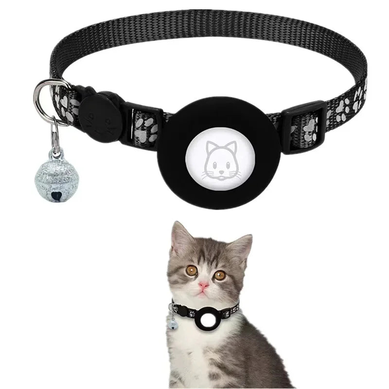Collare per Gatti con Porta Airtag, Riflettente, Con Campanellino, Regolabile…